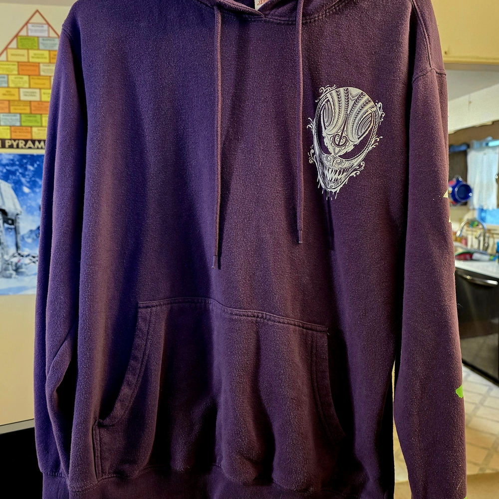 Purple Skull Graphic Hoodie